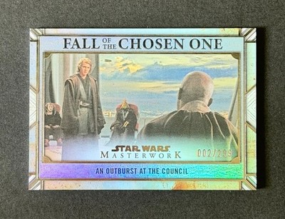 2025 Topps Star Wars Masterwork Fall of the Chosen One Anakin Mace 002/299