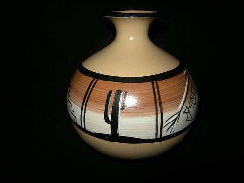 JANET HAEFNER POTTERY SUNSHINE KLAY N KRAFTS TUCSON AZ BEAUTIFUL VASE EBay
