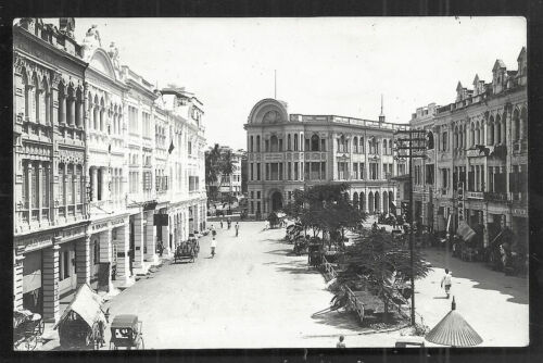Kuala Lumpur rppc Piazza del Mercato Vecchio HSBC Malesia anni '20 - Foto 1 di 1