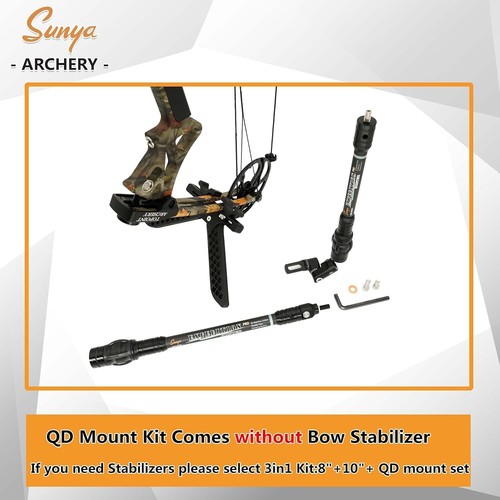 Archery Bow Stabilizer for Compound Bow, Carbon Fiber Body Flexible Core, Dam... - Picture 7 of 9