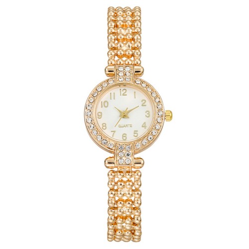 Orologio da Polso Donna Lusso Cinturino Acciaio Inox Quadrante Strass Analogico Quarzo - Foto 12 di 14