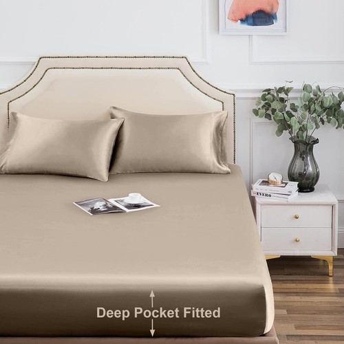 THE LINEN COMPANY Eucalyptus Lyocell Sheets Set, Cooling Breathable Bed Sheets - Picture 101 of 113