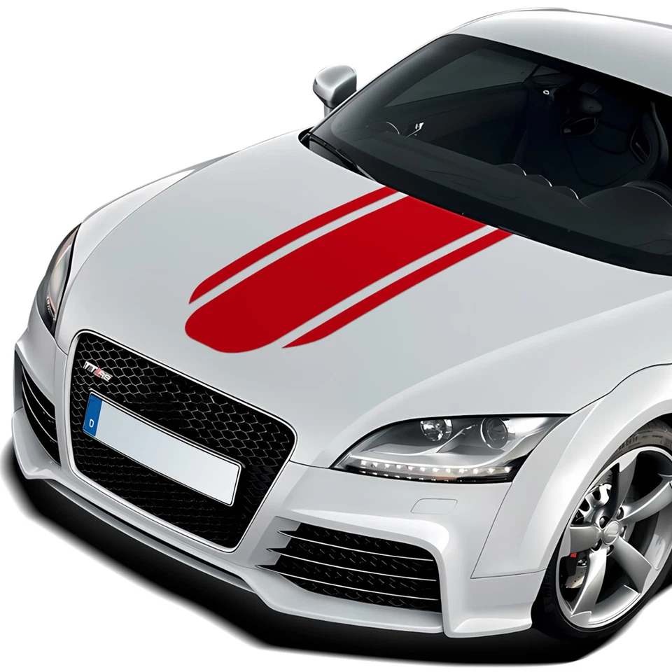 Calcomanías de palos de rayas para capó de coche para Audi TT TTS RS 2006-2014 Foto 3 de 4