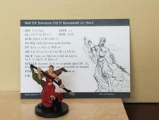 Dungeons and Dragons D&D Miniatures - Dragoneye - Half-Elf Sorcerer with Card