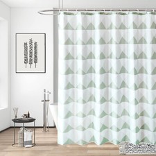 Shower Curtain Mould Proof Mildew Resistant Bathroom Polyester Fabric Curtains