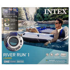 Intex River Run I Lounge Inflatable Floating Water Tube Connect'N Float Raft
