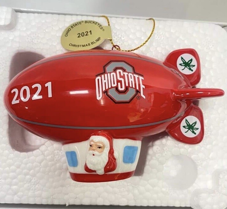Danbury Mint Ohio State Buckeyes 2021 Blimp Christmas Ornament eBay