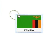Keychain Double-Sided Flag Z ZAMBIA