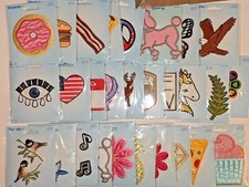 Simplicity Embroidered IRON ON Applique's Animals Sports Food  More YOU PICK