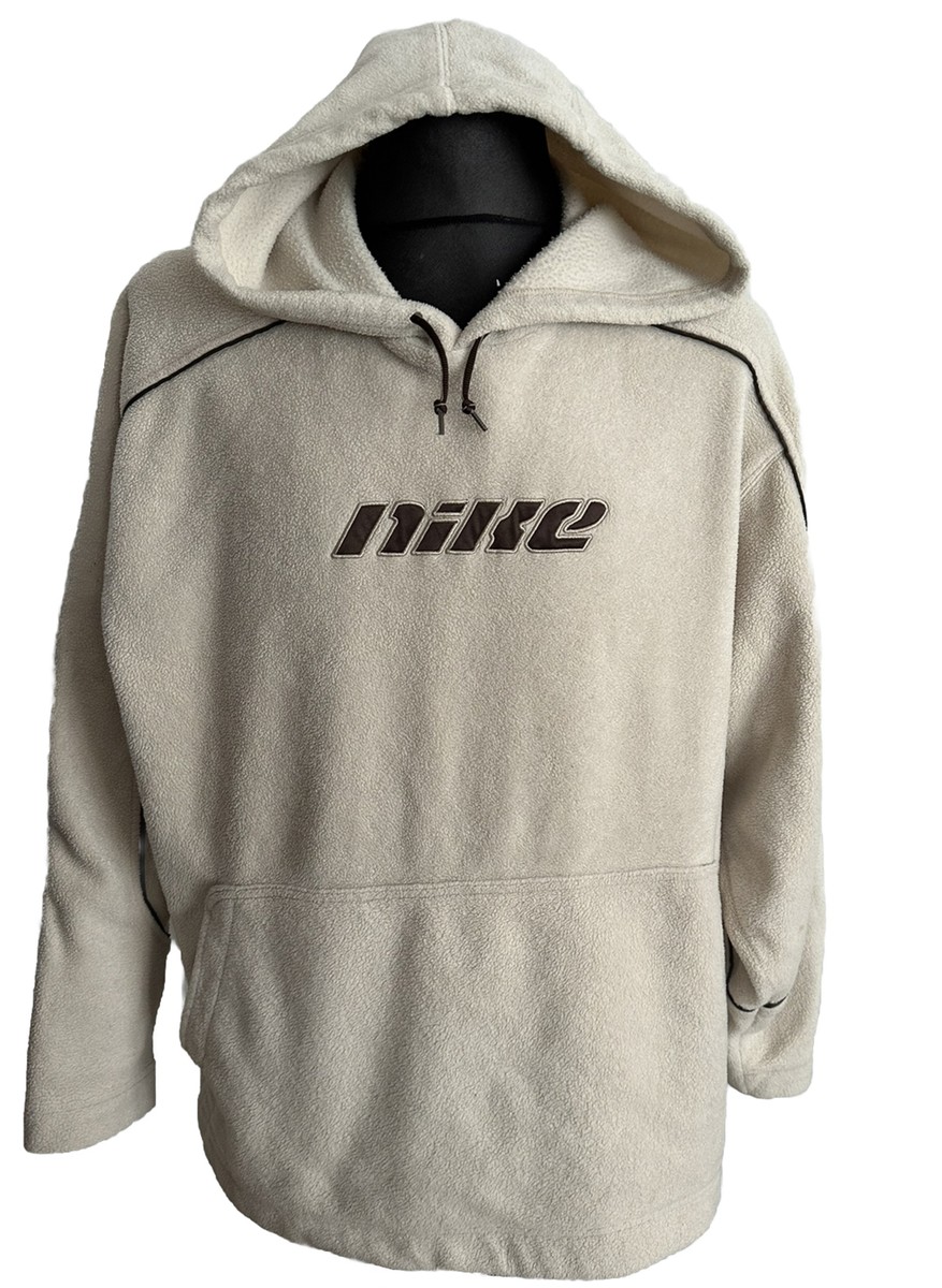 Vintage 90s Y2K Nike Cream Beige Travis Scott Fleece Hoodie Vintage 90s Y2K Nike Cream Beige Travis Scott Fleece Hoodie