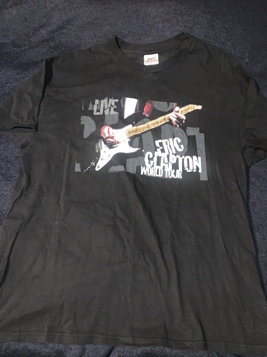 Eric Clapton Tシャツ （90s USA製 Hanes） Vintage 90s Eric Clapton World Tour Graphic T Shirt Black