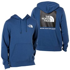 The North Face Mens - Box NSE Pullover Hoodie sweater - Shady Blue / TNF Black