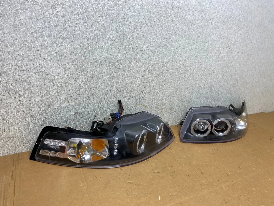 Juego de faros LED halo laterales izquierdo+derecho Ford Mustang 1999 a 2004 n5972 DG Foto 3 de 4