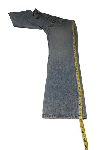 LEVIS 514 Jeans Uomo 36x34 Blu Dritto Lavaggio Leggero Denim Pantaloni Abbigliamento da Lavoro - Foto 11 di 18