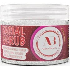 Amira Beauty Pomegranate Facial Scrub Clarifying Exfoliator Deep Cleanser 11.9OZ