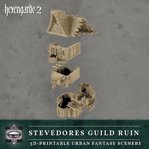 Stevedores Guild Ruin Hexengarde 2 - Warhammer Mordheim Trench Crusade Terrain - Picture 9 of 10