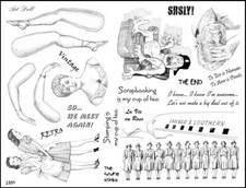 Unmounted Rubber Stamp Plate, Unmounted/Uncut Pink Rubber Stamps