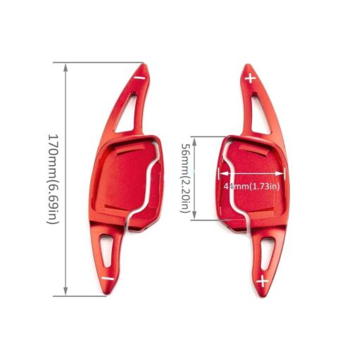 For 2020+ Audi A4 B9 A5 A6 C8 A7 A3 Steering Wheel Paddle Shifter Extension Red - Foto 6 di 8