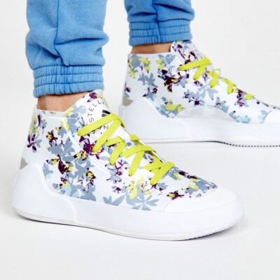 Adidas Stella McCartney weiß ASMC Treino Mid Cut Blumenmuster Schuhe Damen