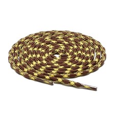 1Pair Wave Brown Yellow Hiking Work Boot Shoe Laces for 5 6 7 8 eyelet Stay Tied