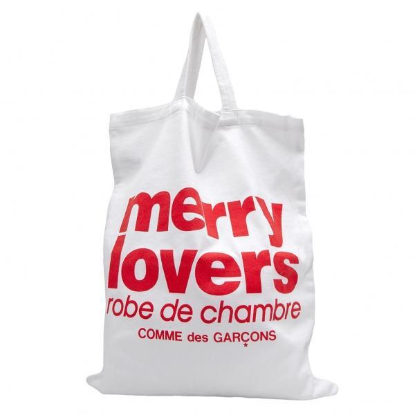CDG Merry Lovers Printed Robe & Tote Bag White Red Ladies-image