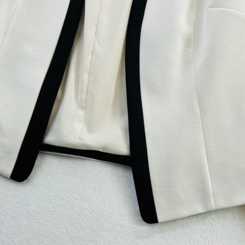 H&M Blazer Womens Size 6 White Black Long Sleeve Jacket Coat Preppy Ladies NEW - Picture 6 of 24