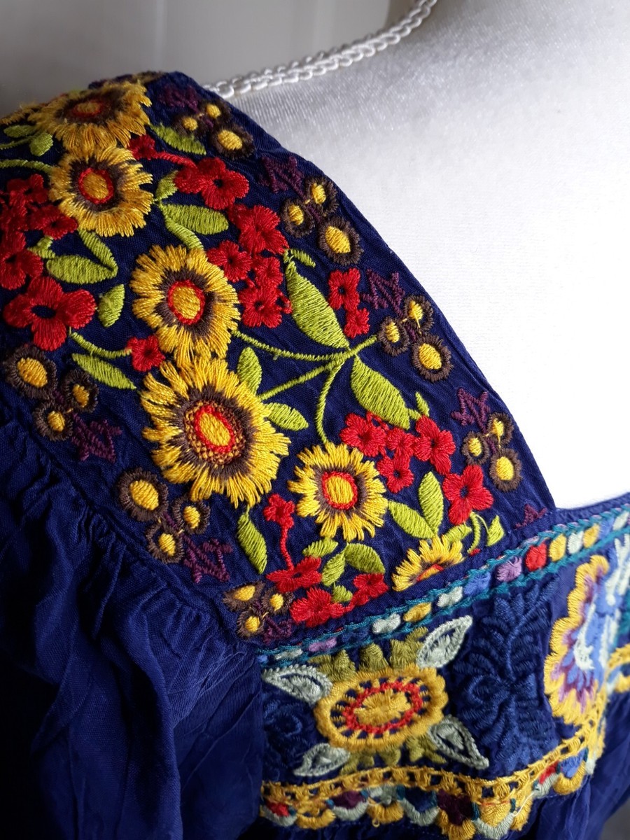 johnny was golden flower navy dress Golden Flower Navy Embellished Mesh Dress