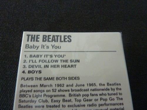 THE BEATLES BABY IT'S YOU RARE SEALED CASSINGLE IN CARD SLEEVE! - Picture 2 of 2