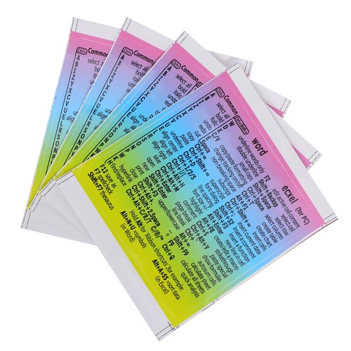 4 Sheets Autocollants De Touches Raccourci Stickers Clavier Remplacement - Photo 11/12