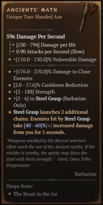 DIABLO 4 NEW SEASON       Unique Items   Ancients' Oath