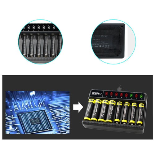 8 slot Smart Battery Charger For AA or AAA NiMH Rechargeable batteries AU - Picture 11 of 12