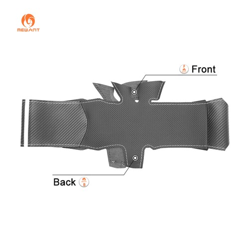 Carbon Fiber PU Leather Steering Wheel Cover for Seat Leon Ibiza Alhambra Arona - Bild 8 von 9