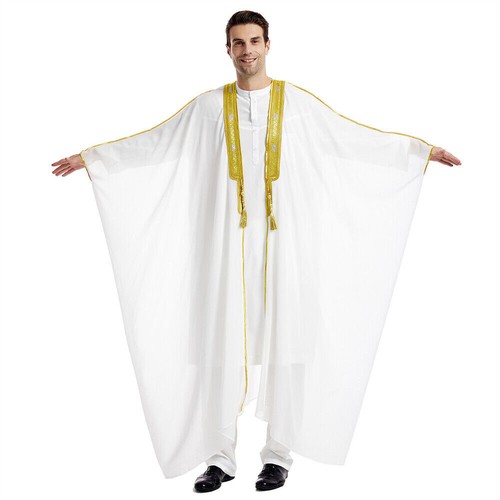 Men Thobe Jubbah Islamic Jubba Dishdash Muslim Abaya Kaftan Daffah Saudi Kimono - Picture 54 of 165