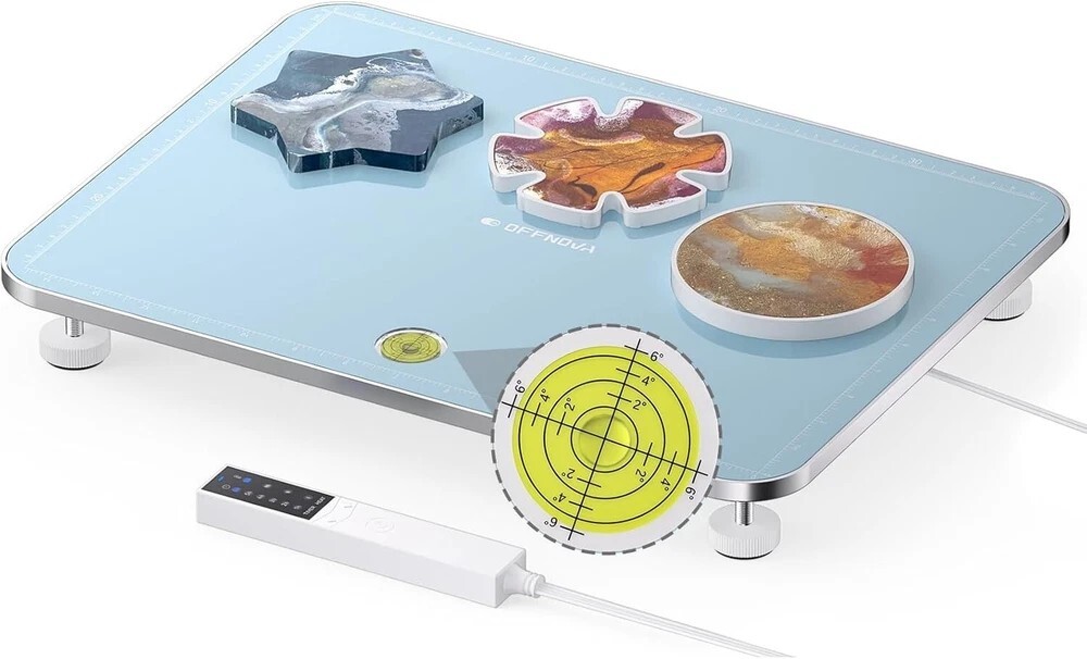 2-in-1 Resin Heating Mat and Leveling Table for Fast Curing Epoxy Molds