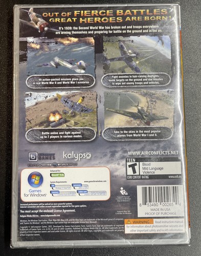 Air Conflicts: Secret Wars (PC DVD, 2011) Sealed New Game for Windows - Picture 2 of 3