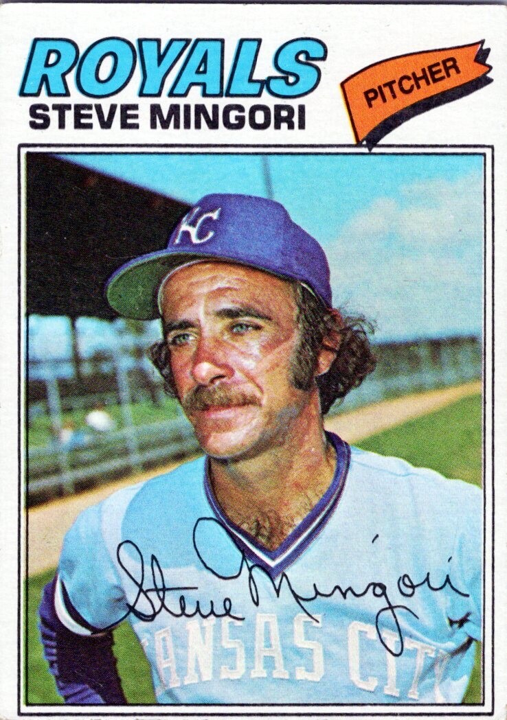 1977 Topps #314 Steve Mingori Kansas City Royals EX