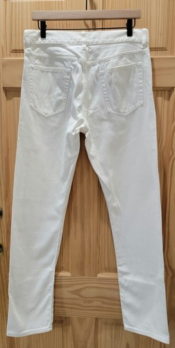 Club Monaco Men's Slim Fit Straight White Jeans Size 32 x 32 - Picture 2 of 8