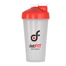 DotFit Shaker Bottle Red Logo BPA-Free Stainless Steel Mixing Ball 28oz NEW