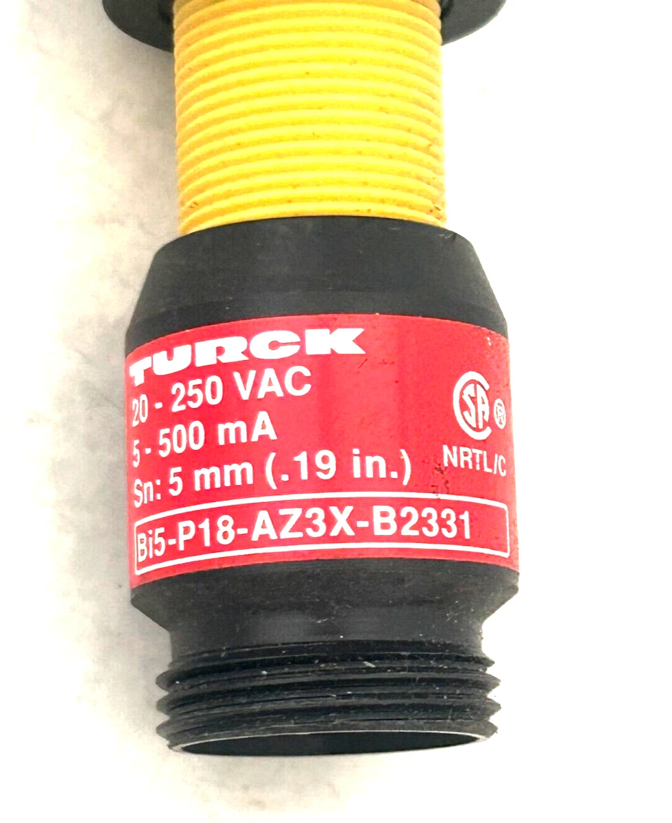 TURCK Bi5- P18-AZ3X-B2331 20 - 250 VAC 5-500 mA 5 MM Proximity Sensor NOS