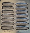 TWO (2) Vintage Lodge #2702 CAST IRON CORN BREAD 7 Piece Corn Cob Pans USA