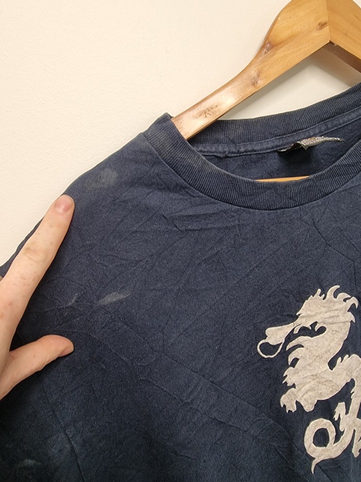 vintage burton shirt mens size large blue dragon snowboard skate street