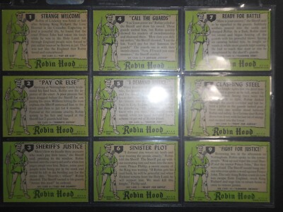 1957 ROBIN HOOD COMPLETE (60) CARD SET TOPPS (HIGH GRADE) | eBay