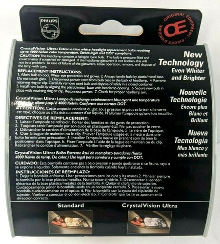 Faros antiniebla PHILIPS H3 Crystal Vision 4000K blanco brillante DOT Comp. - Imagen 4 de 5