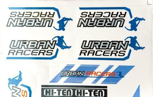 Juego de calcomanías de diseño de skate Urban Racers para niños/niños - azul - Imagen 4 de 5