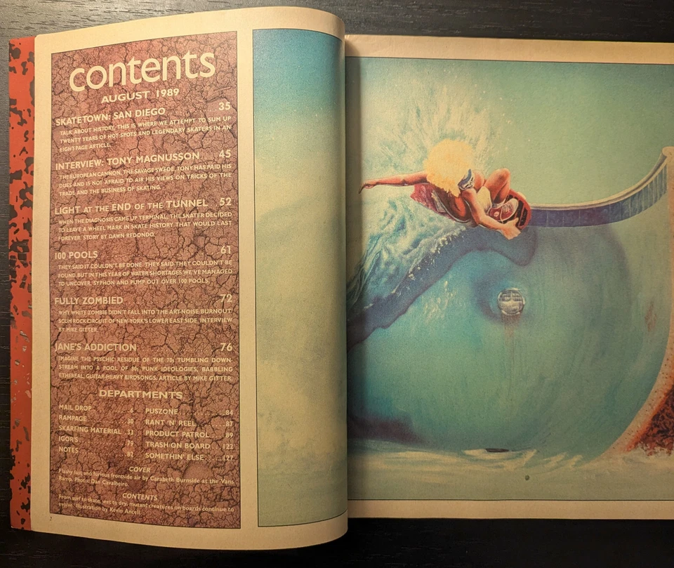 Thrasher Magazine Tony Magnasson and White Zombie interview August 1989 8/89 - Image 3 of 4