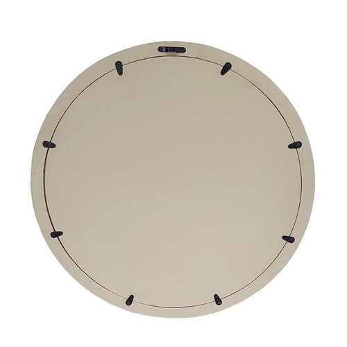 20" Cream Round Wood Framed Accent Mirror - Picture 4 of 8