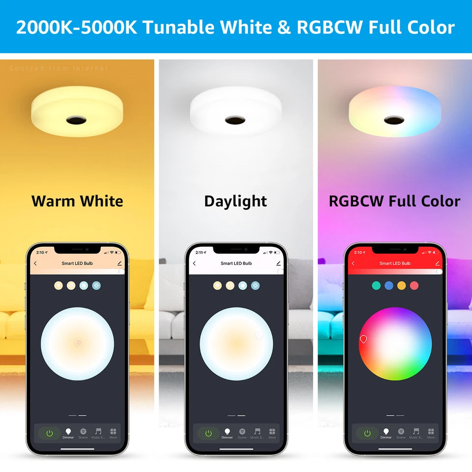 GU10 Smart Spot Light Bulbs, WiFi & Bluetooth, Work with Alexa, Pack of 4 - Image 4 of 4