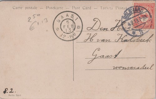 Postal vintage pareja amor y romance B191 - Imagen 2 de 2
