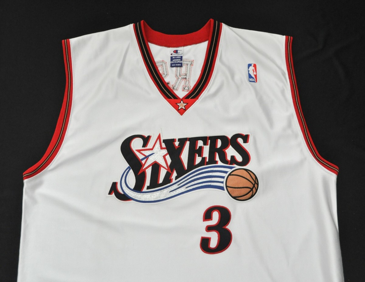 Allen Iverson Philadelphia Sixers Champion Jersey Authentic NBA