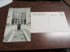 McKenzie Statue in Front of BSA National Office Postcard, Black and White     SW